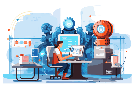 Engineering design automation illustration