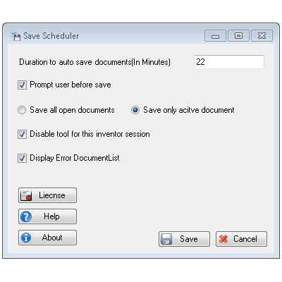 Inventor Save Scheduler