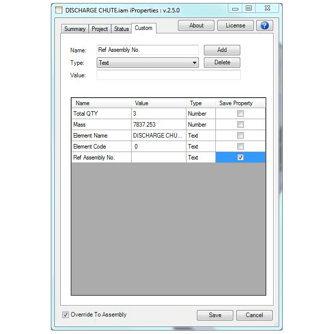 Inventor iProperty Manager 2025