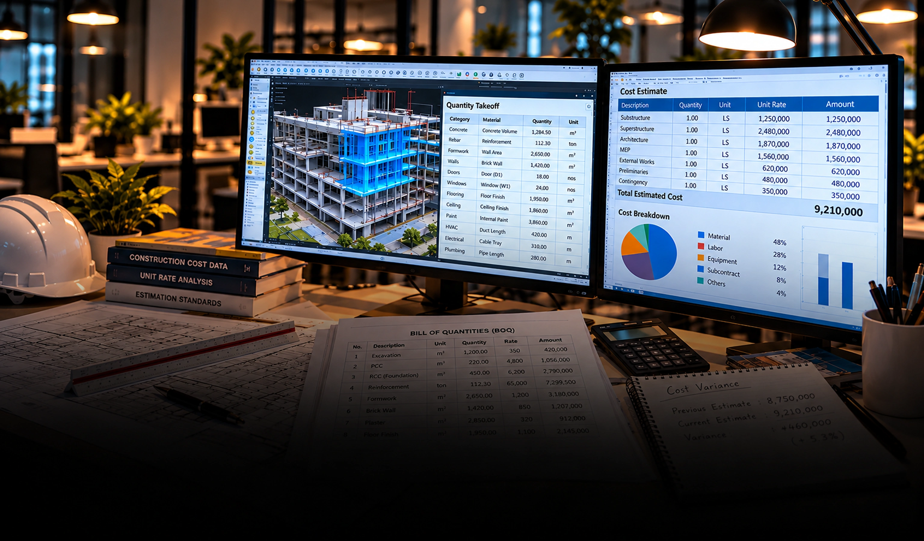 Services d'estimation des coûts BIM 5D et de métrés quantitatifs Services d'estimation des coûts BIM 5D et de métrés quantitatifs