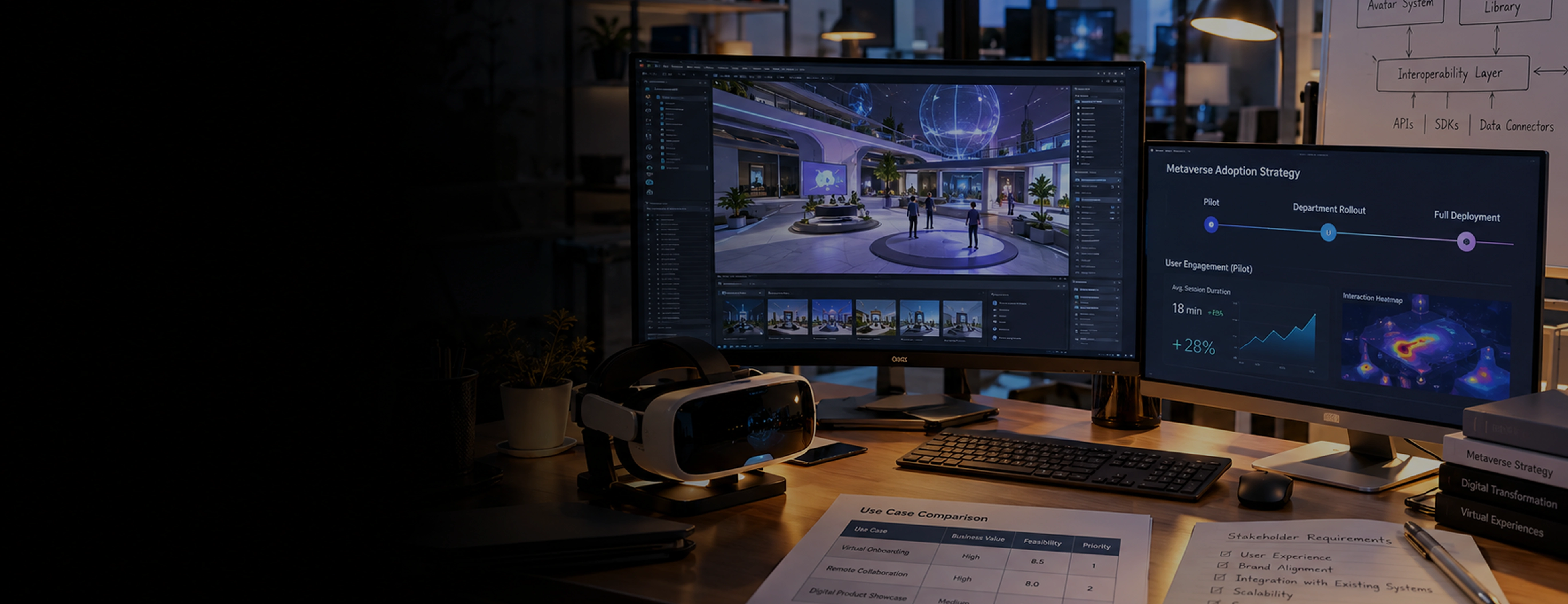 Metaverse-løsninger og -strategi til virksomheder