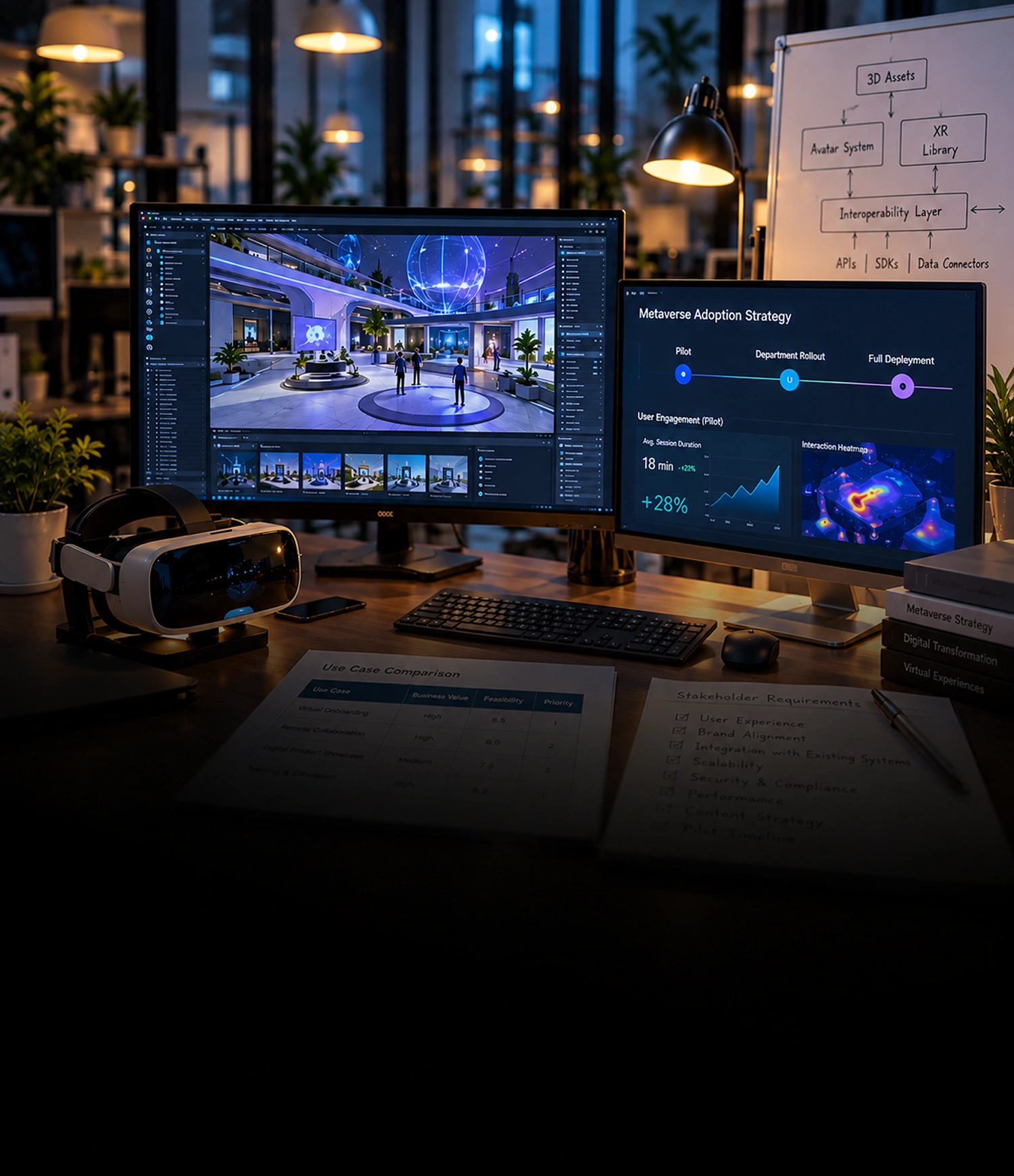 Metaverse-løsninger og -strategi til virksomheder Metaverse-løsninger og -strategi til virksomheder
