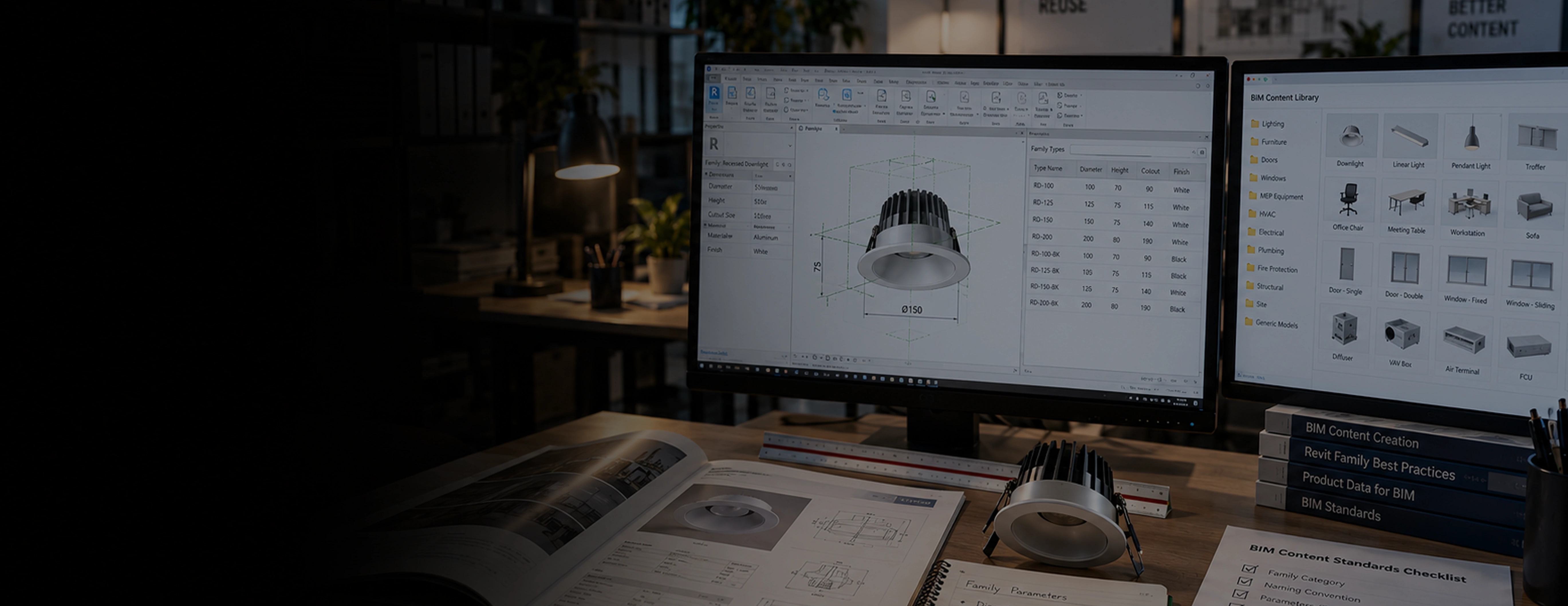 Tjenester inden for oprettelse af brugerdefinerede Revit-familier og BIM-indhold