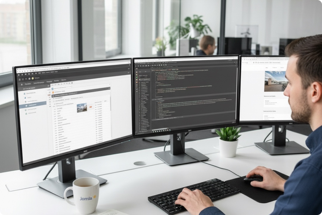 Illustration de développeurs construisant une interface d'application mobile avec des icônes de sécurité et de code