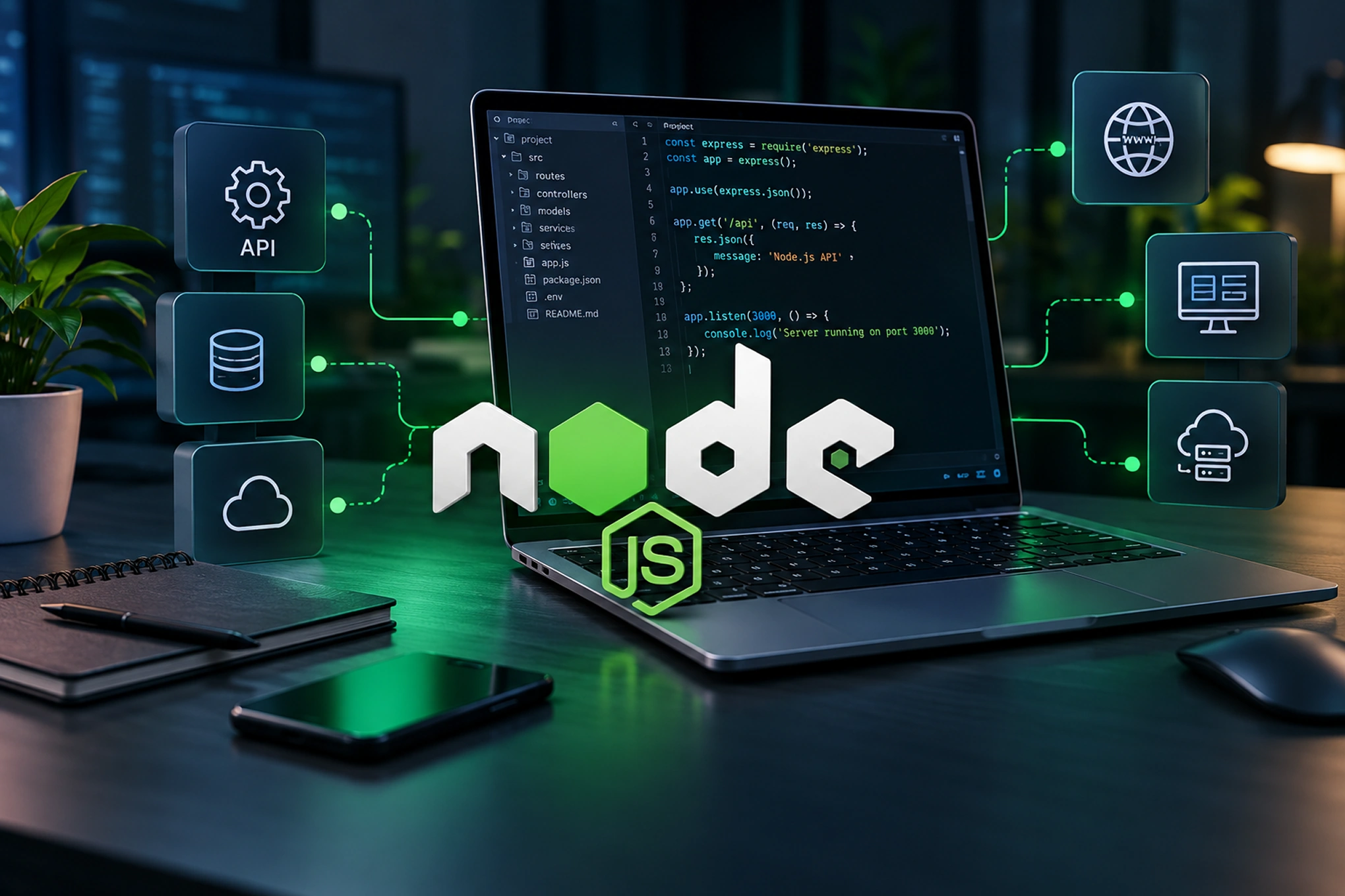 Node.js-udviklingsydelser til avancerede webapplikationer Node.js-udviklingsydelser til avancerede webapplikationer