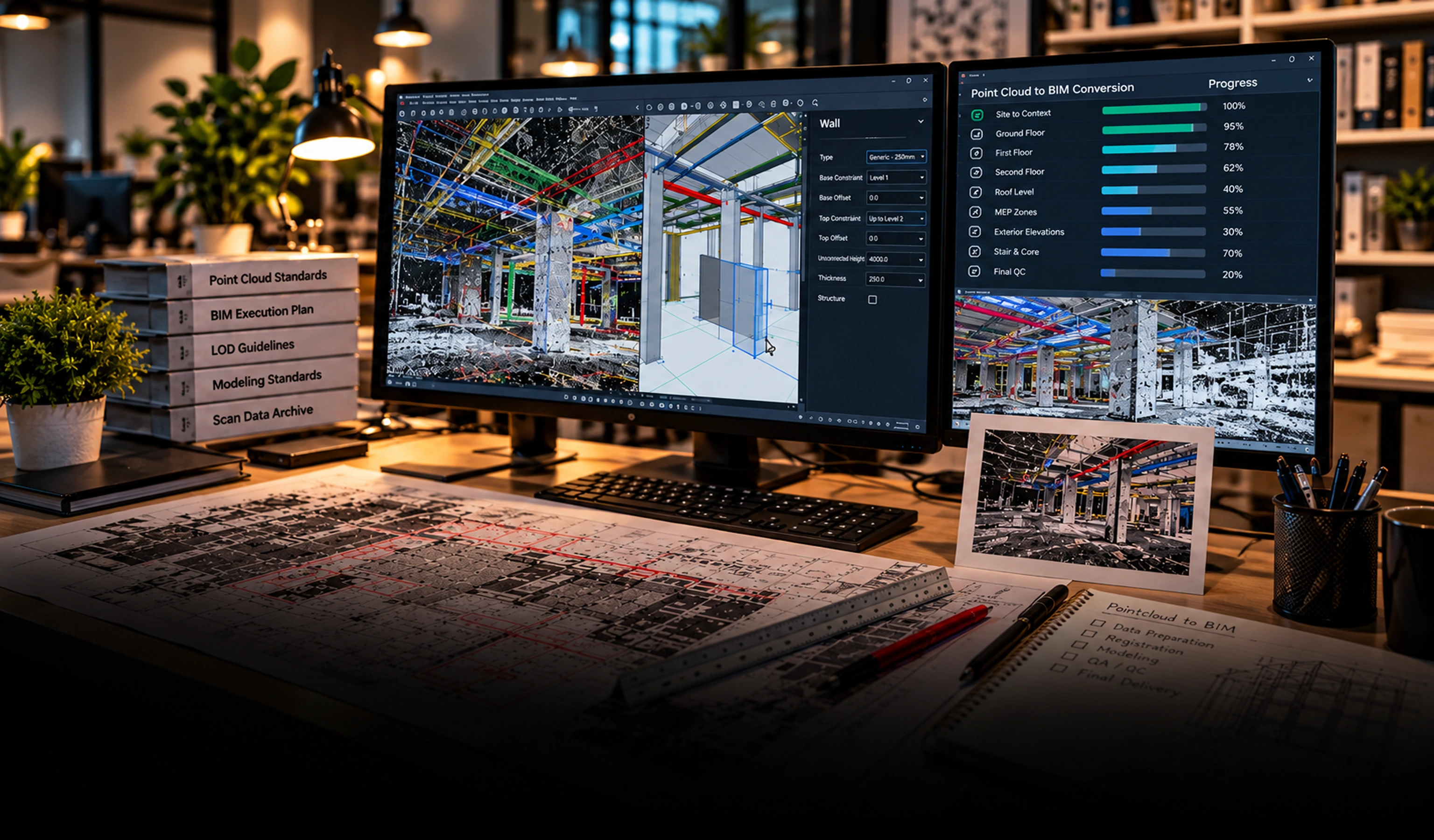 Services de conversion de nuages de points vers BIM Services de conversion de nuages de points vers BIM