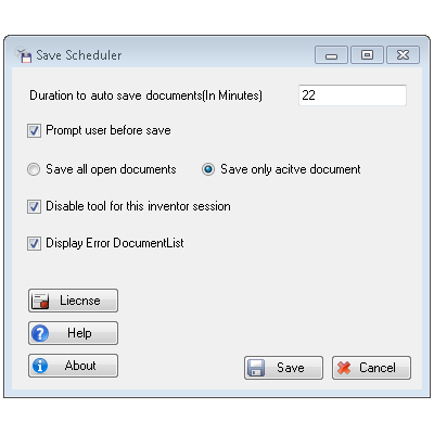 Inventor Save Scheduler