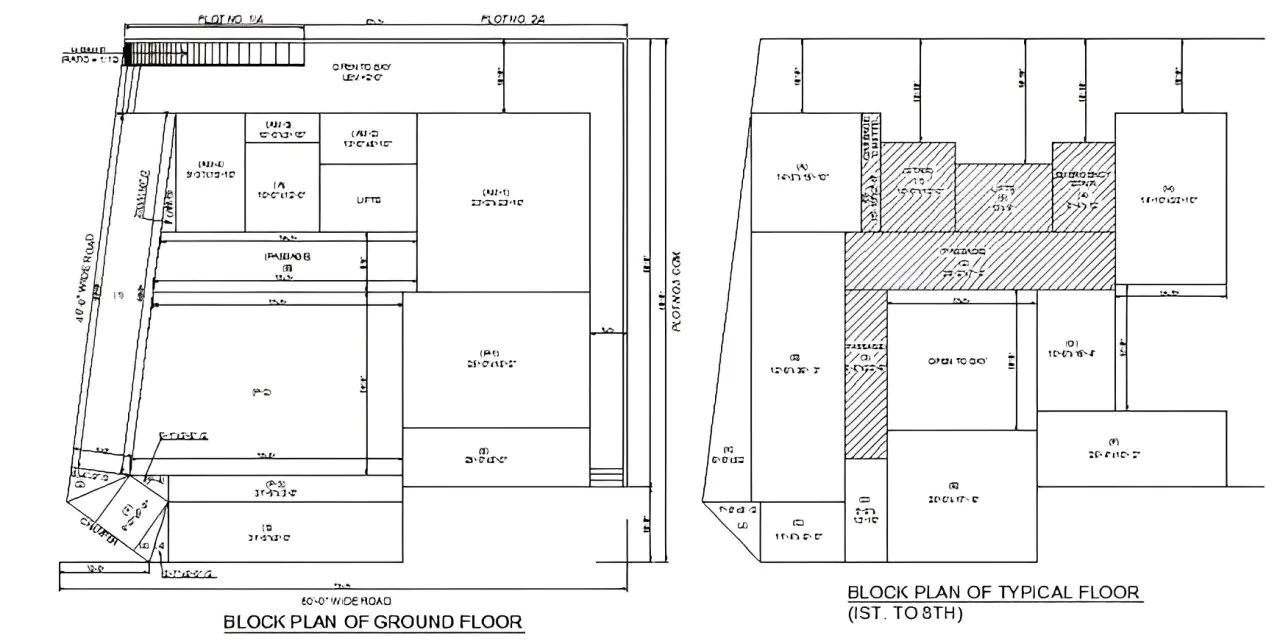 Block Plan Construction Drawing