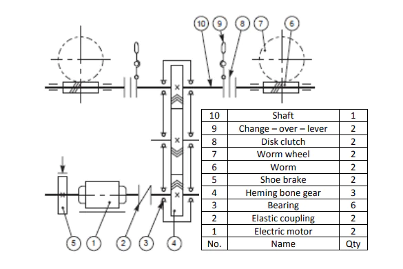 Schematic assembly drawing